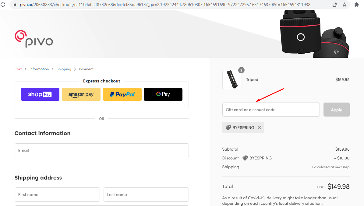 Apply Pivo Inc discount code here