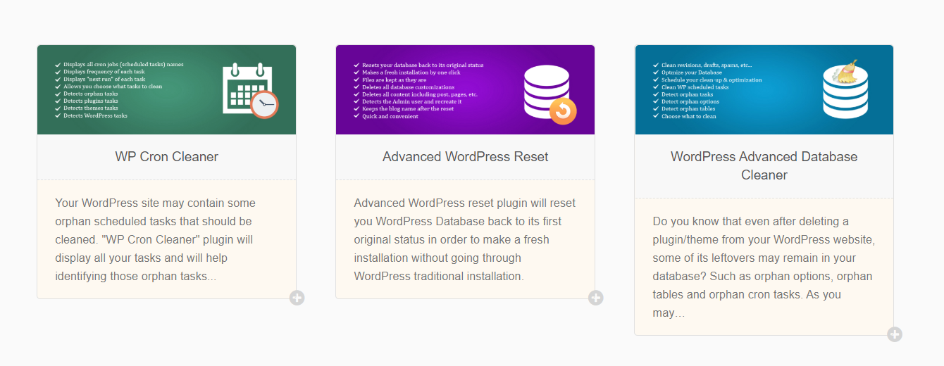 WP Cron Cleaner Advanced WordPress Reset WordPress Advanced Database Cleaner_sigmaplugin