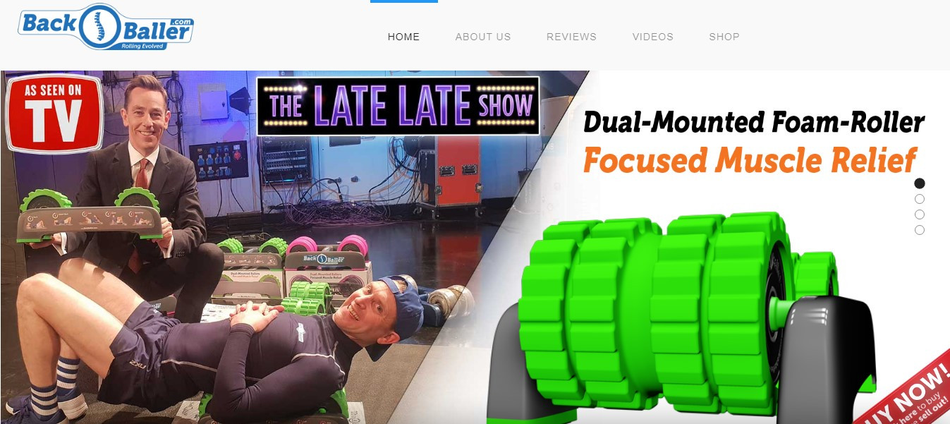 Back Baller website Back Baller professor beside a man doing workouts