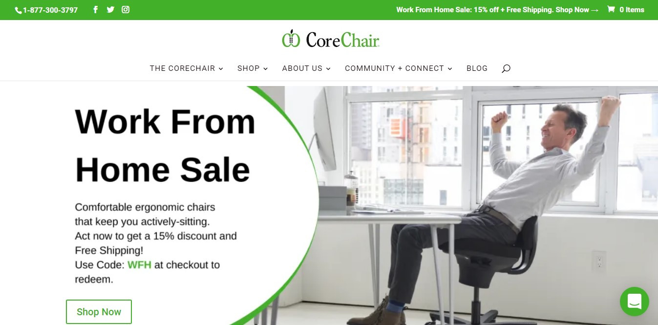 CoreChair someone is throw his hands up while sitting