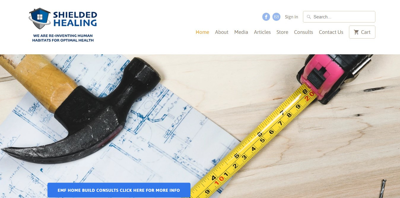 Shielded Healing website Shielded Healing hammer and tape measure