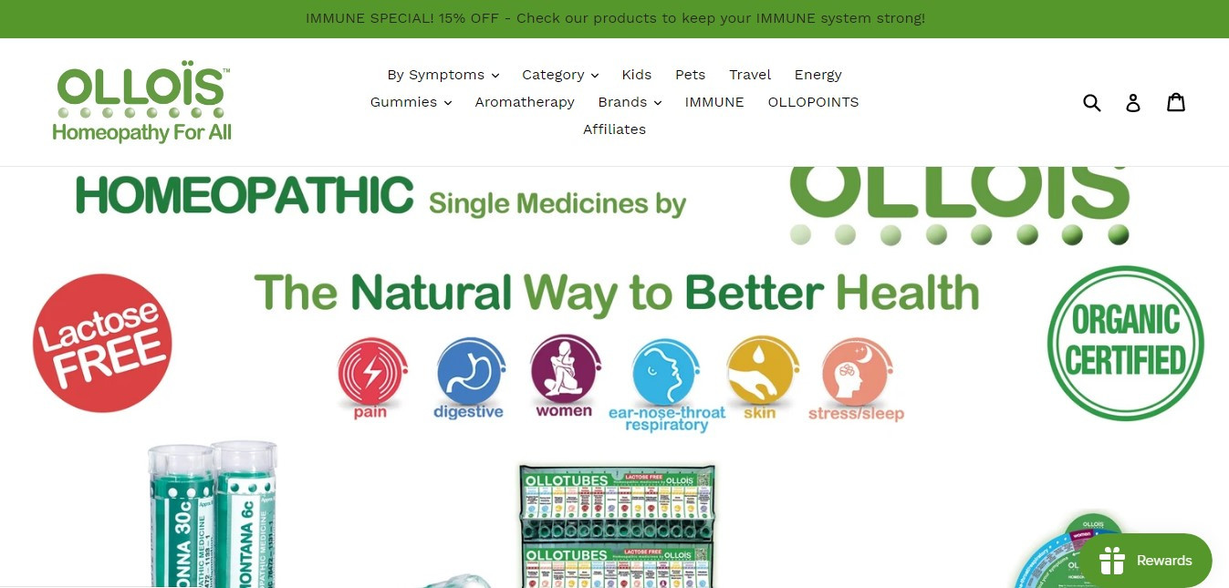 Shop Ollois website Shop Ollois circular bottle