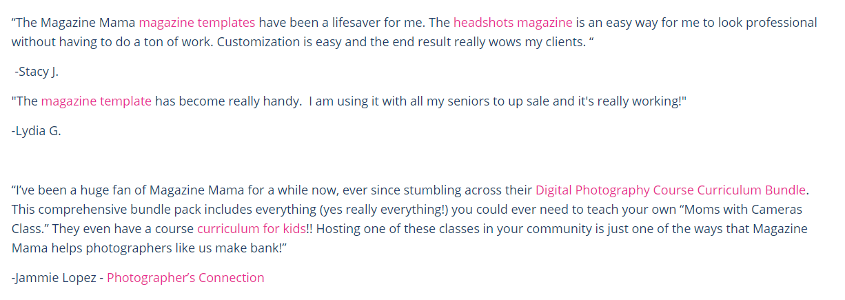 Magazine Mama’s reviews