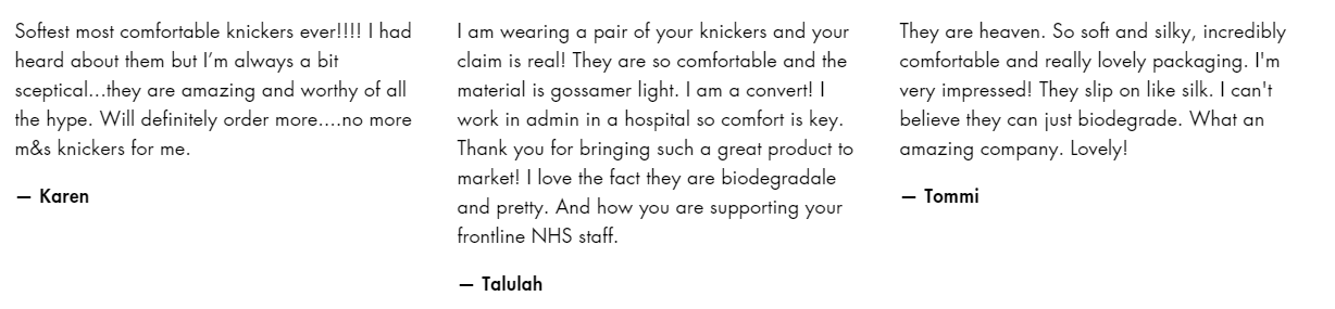 Stripe & Stare's positive feedbacks Stripe & Stare's positive feedbacks