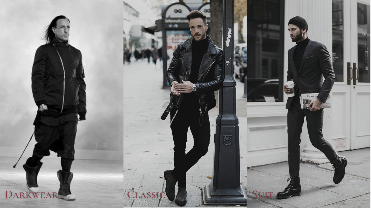 Different styles of all black outfit Different styles of all black outfit