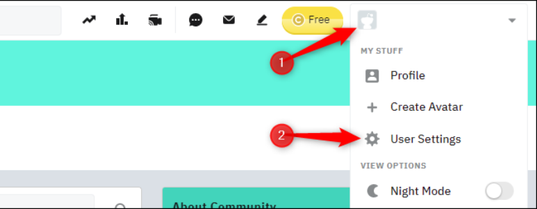 Click on your name in the top right corner of the Reddit website and select 'User Settings'.
