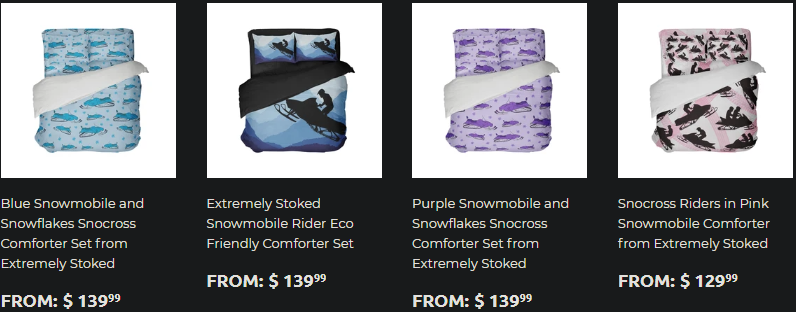Extremely Stoked- Snowmobile Comforter Sets