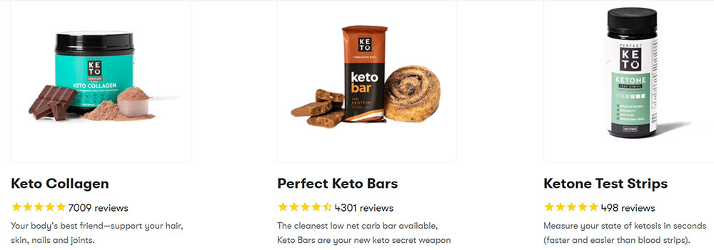 Perfect Keto products