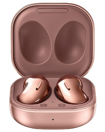SAMSUNG Galaxy Buds Live True Wireless Earbuds US Version Active Noise Cancelling Wireless Charging Case Included, Mystic Bronze SAMSUNG Galaxy Buds Live True Wireless Earbuds US Version Active Noise Cancelling Wireless Charging Case Included, Mystic Bronze