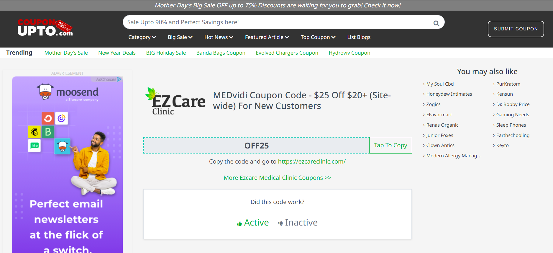 MEDvidi Coupon Code - $25 Off $20+ (Site-wide) For New Customers