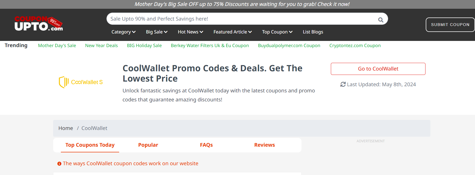CoolWallet Promo Codes & Deals. Get The Lowest Price