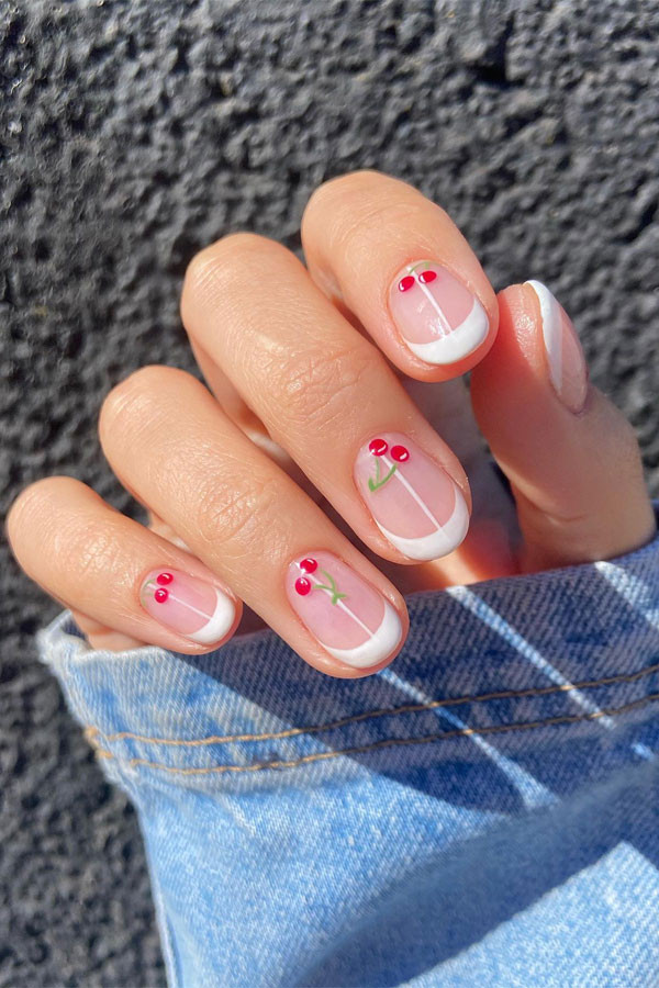 45+ Cherry Nail Designs for a Stylish Summer