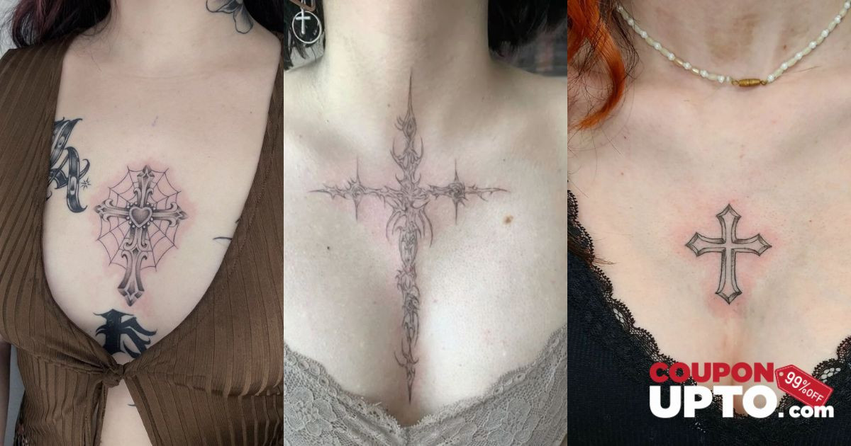 41+ Gothic Cross Chest Tattoo Ideas for a Dark and Powerful Look