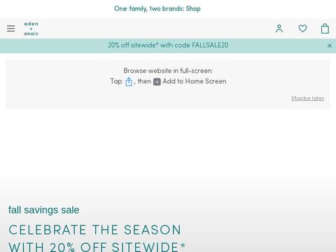 Aden Anais Coupons and Promo Code