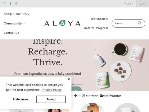 Alaya Naturals Coupons and Promo Code