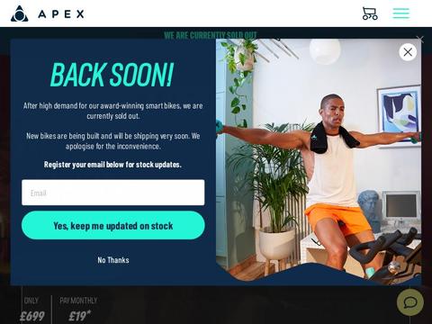 Apex Rides smart bikes Coupons and Promo Code