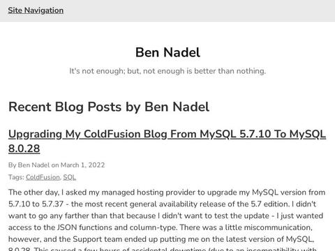 Bennadel.Com Coupons and Promo Code