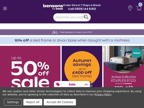 Bensons for Beds Coupons and Promo Code