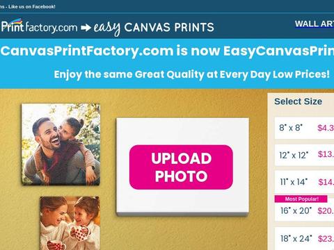 Canvasprintfactory.com Coupons and Promo Code