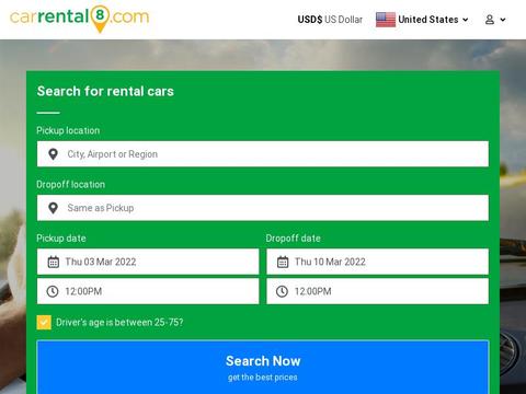 Car Rental 8 Coupons and Promo Code