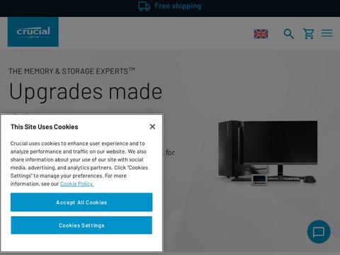 Crucial UK Coupons and Promo Code