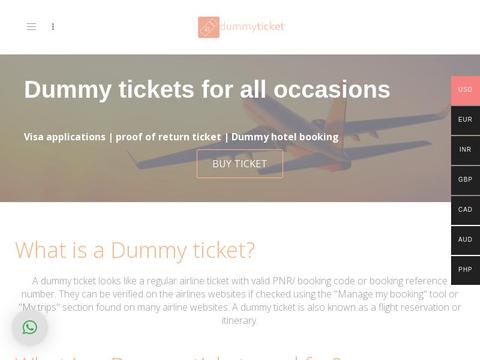 DUMMYTICKET Coupons and Promo Code