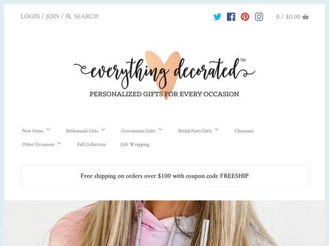 Everything Decorated Coupons and Promo Code