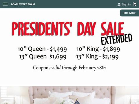 Foamsweetfoam.com Coupons and Promo Code