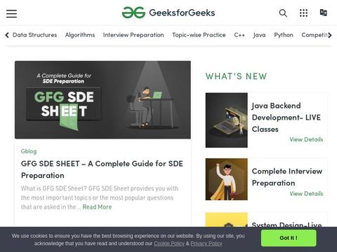Geeksforgeeks.Org Coupons and Promo Code