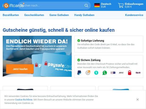 Igiftcards.De Coupons and Promo Code