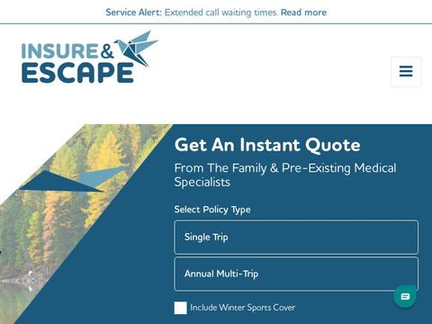 Insureandescape.Co.Uk Coupons and Promo Code