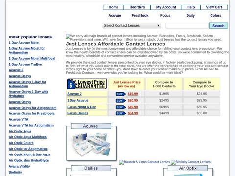 Just Lenses Coupons and Promo Code