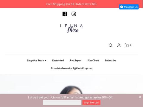 Leina Shine Coupons Leina Shine Coupons and Promo Code