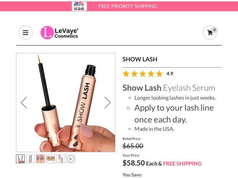 LeVaye' Cosmetics Coupons and Promo Code