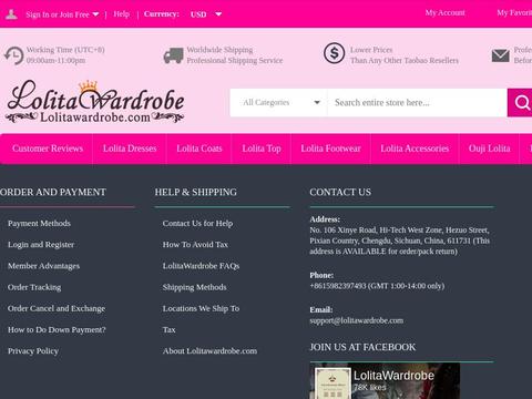 Lolitawardrobe.Com Coupons and Promo Code