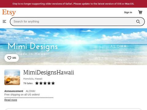 Mimidesignshawaii.Etsy.Com Coupons and Promo Code