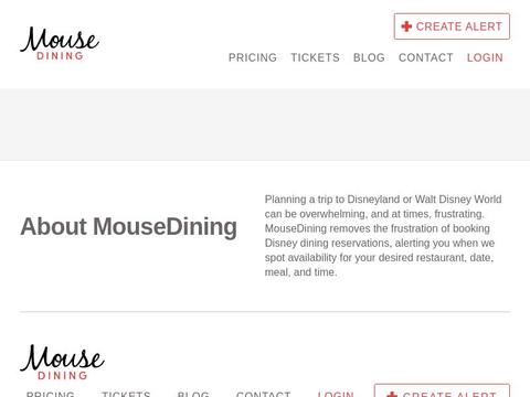 Mousedining.com Coupons and Promo Code