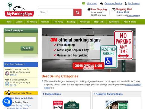 Myparkingsign.com Coupons and Promo Code