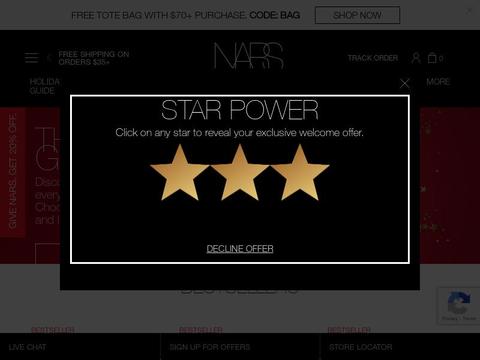 NARS cosmetics Coupons and Promo Code