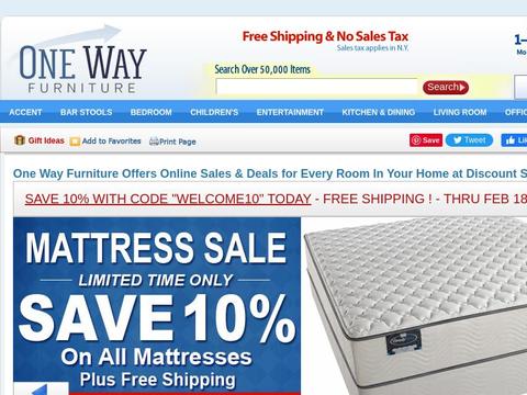 OneWayFurniture.com Coupons and Promo Code