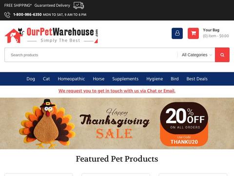 Our Pet WareHouse Coupons and Promo Code