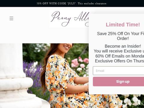 Peony Alley Coupons and Promo Code