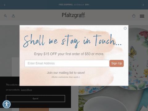 Pfaltzgraff Coupons and Promo Code