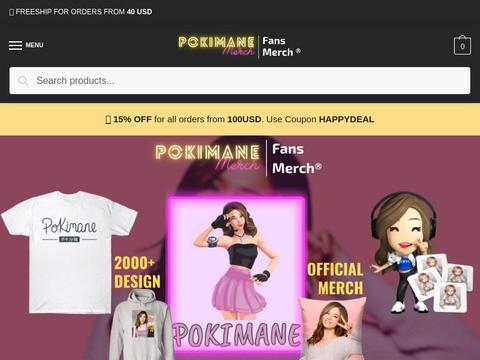 Pokimane.store Coupons and Promo Code