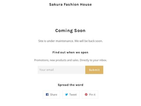 Sakura Fashion House Coupons and Promo Code