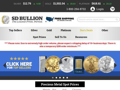 Sdbullion.Com Coupons and Promo Code