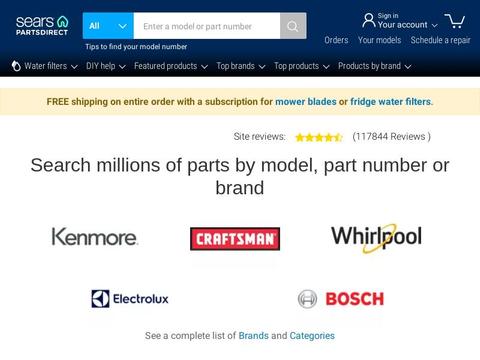 Sears Parts Coupons and Promo Code
