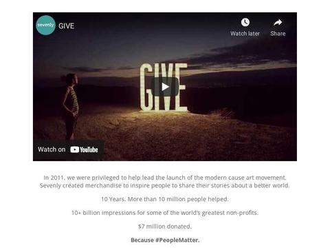 Sevenly.org Coupons and Promo Code