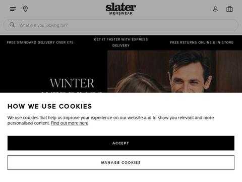 Slaters Menswear Coupons and Promo Code