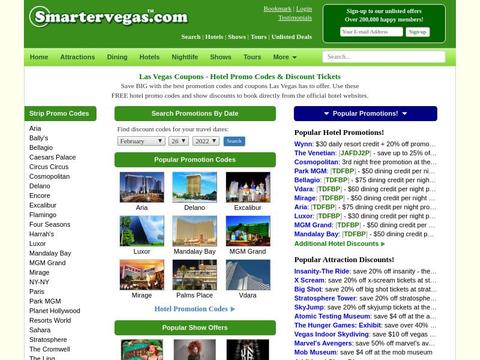 Smartervegas.com Coupons and Promo Code